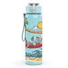 1PC Hammock Palm Beach Scene 750ml Color Plastic Sports Water Bottle Leakproof Flip Straw Lid Suitable for Sports Office Home Use