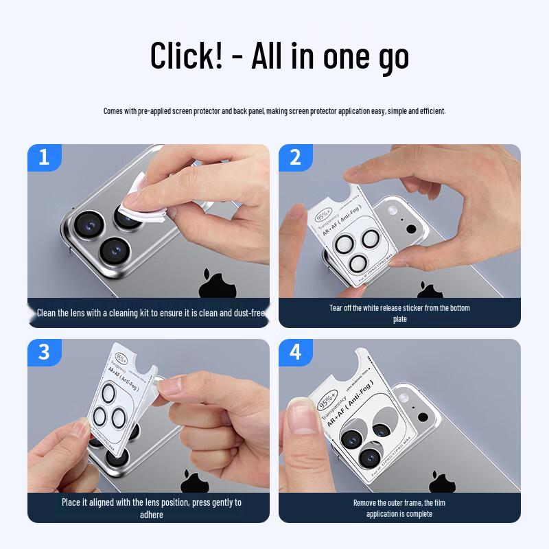 AR Tempered Glass Lens Protector for iPhone 17 Pro Max