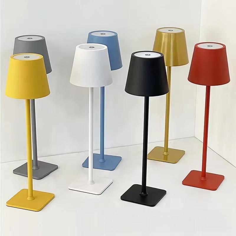 Rechargeable Iron Art LED Desk Lamp for Bedroom and Dining Room