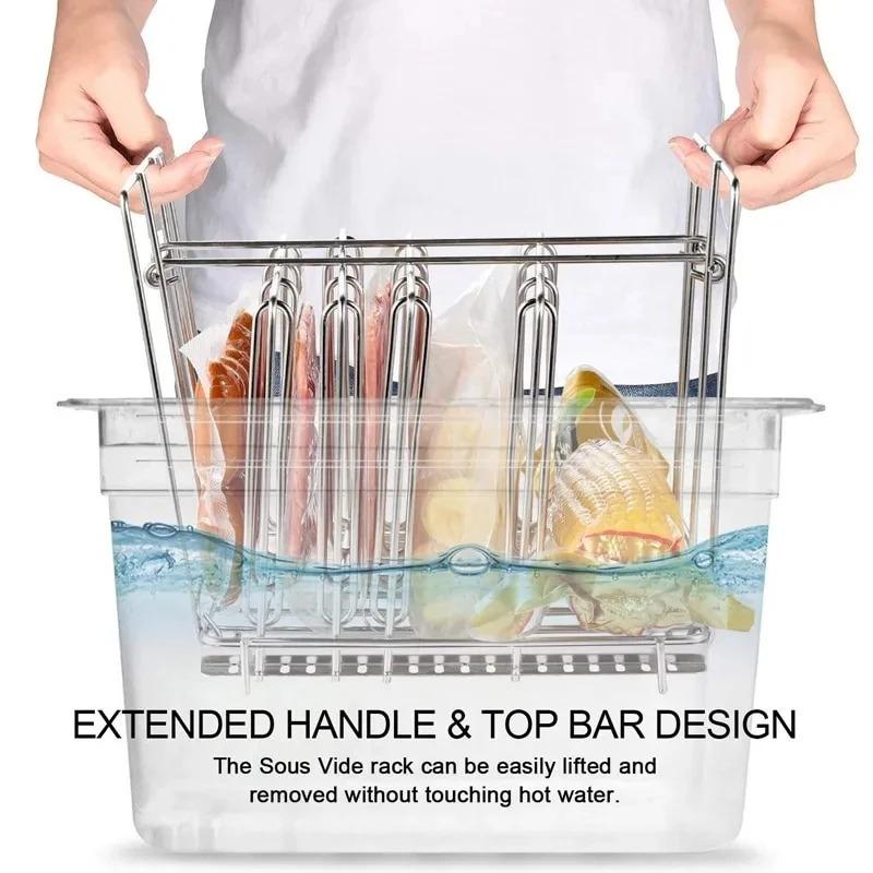 6L Multifunctional Sous Vide Container Slow Cooker Accessory BPA-Free PC Plastic Durable Easy Clean