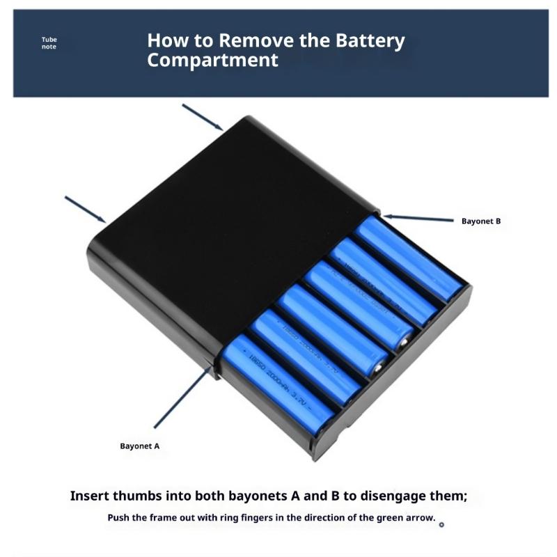 Rechargeable UPS Power Box 6x18650 Battery Holder Case with Overcharge Protections Easy Assembly for Outdoor Devices