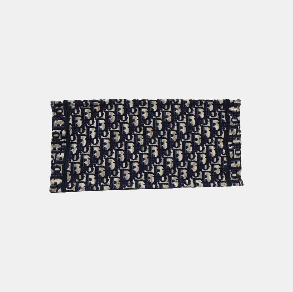 [Gebraucht] Book Tote Medium Blau Leinwand Besticktes Monogramm Handtasche - Sehr Gut #GPY9F