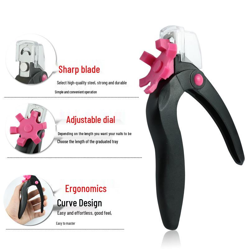 Adjustable Anti-Splash French Cut U-Shaped False Nail Clipper