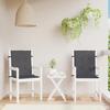 VidaXL Garden Chair Cushions Low Back Set of 2 Anthracite 47548