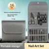 4/16Pcs Manicure Pedicure Kit Professional Nail Clippers Cuticle Nippers Set With Travel Case