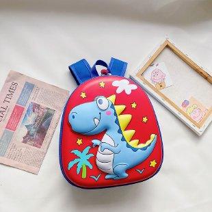 Schoolbag Children's Bag 1011 New Cartoon Kindergarten School Bag Eggshell Dinosaur Boys and Girls Backpack Wholesale