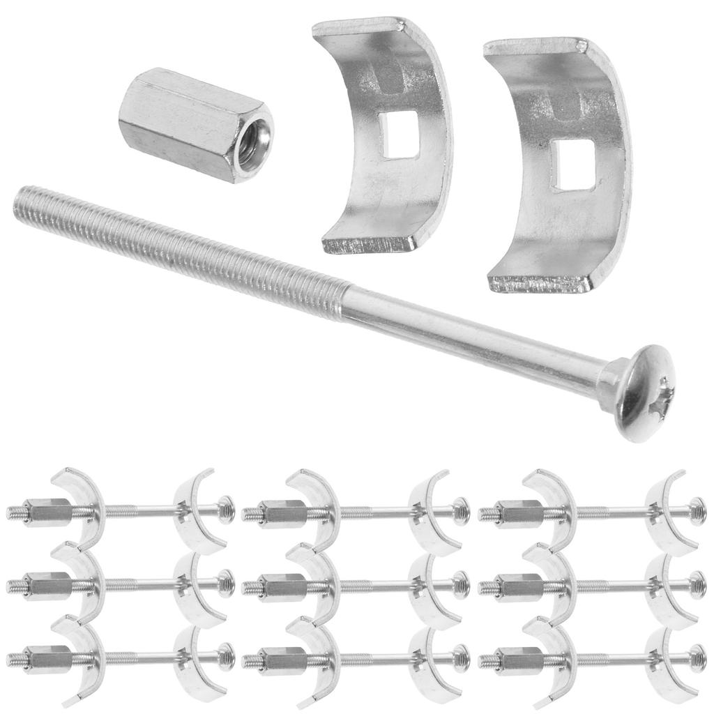 10pcs Galvanized Steel Countertop Connector Joint For Worktop Joiner Clamp Thread Bolt Benchtop Connection Pull Rod