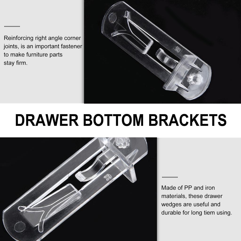 20Pcs Shelf Support Peg Plastic Clear Locking Clips Heavy Duty Adjustable Shelving Brackets Cabinet Support Clips