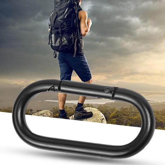 Carabiner Hook Strong Load-bearing High Strength Tight Fit Galvanized Iron Connecting Ring Rebound