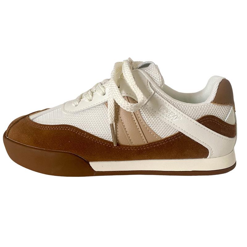 

A9884 latex insole/light sports shoes little white shoes women s 2025 spring new leather Forrest Gump board shoes retro 40