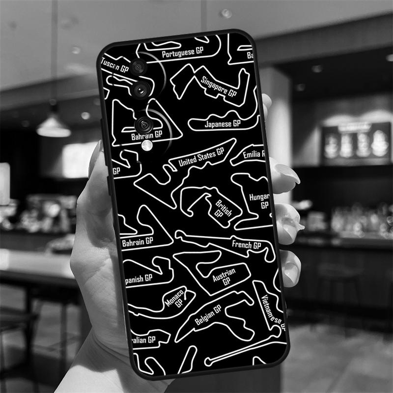 

Formula1 Racing Circuits Case For Honor X9a X8a X8b X9b X9c X8 X9 50 70 90 Lite Honor 200 Pro Magic 7 5 6 Lite Funda Honor 70