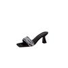 Summer New Rhinestones with Sandals Women's Summer Thick Heel Outer Wear Casual Daily High Heels