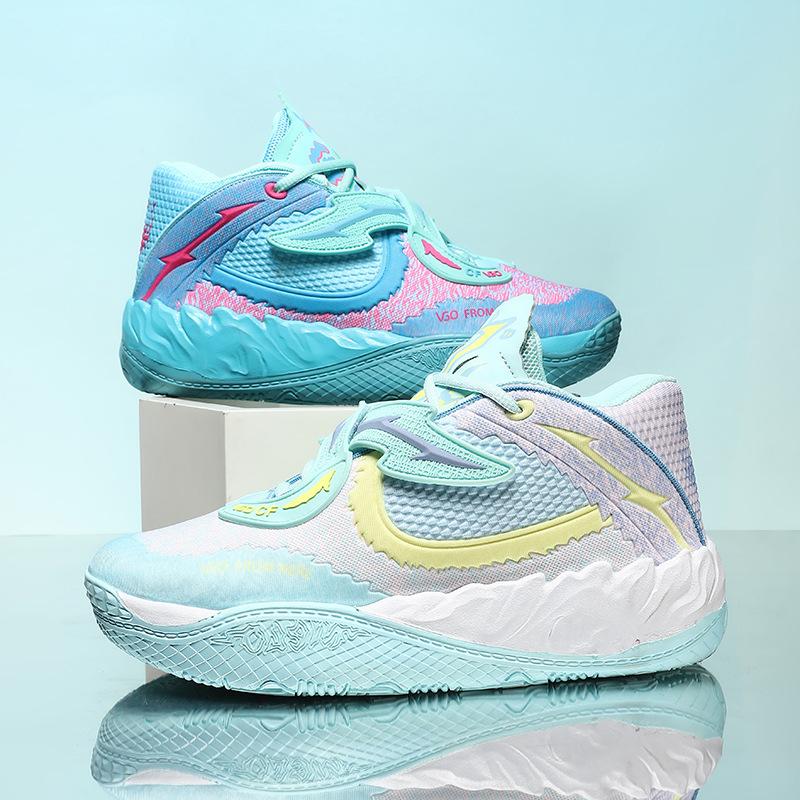 Three-ball 5th Generation Personalized Velcro MD Rubber Sole Basketball Shoes Boots Youth Training Game Sports Shoes