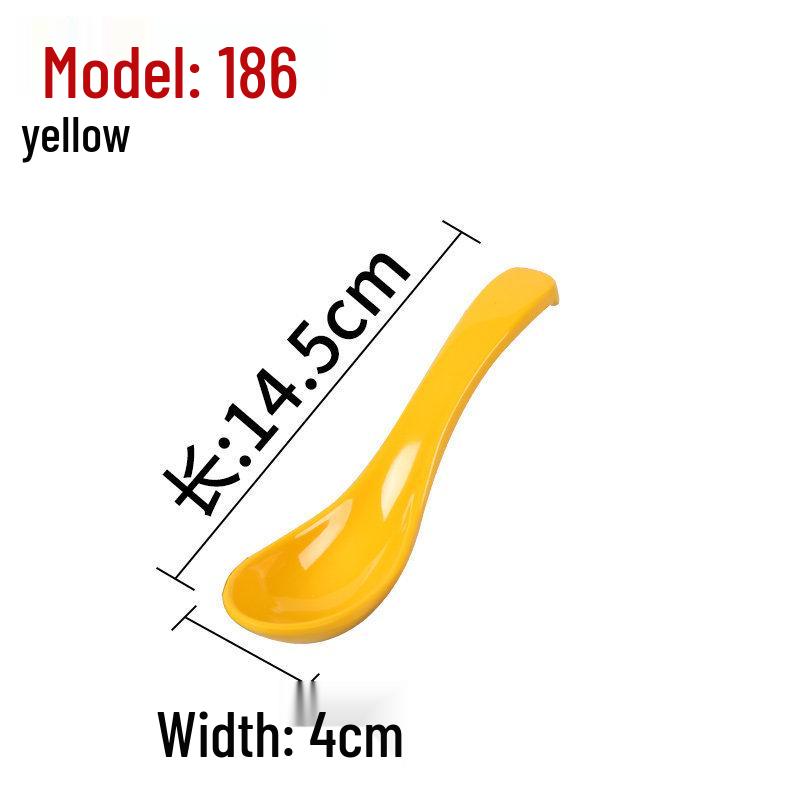Xiangyuanmei Long Handle Colorful Melamine Soup Spoon - Imitation Porcelain for Hotel and Restaurant Use Other