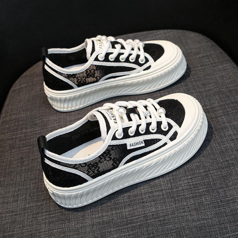 Thin Mesh Breathable Little White Shoes Children's Summer New Versatile Thick-soled Fisherman Shoes Casual Sports Board Shoes