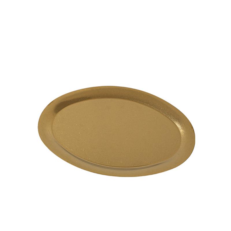 Retro Japanese Egg-Shaped 304 Stainless Steel Tableware Plate - Distressed Oval BBQ Cafe Tray