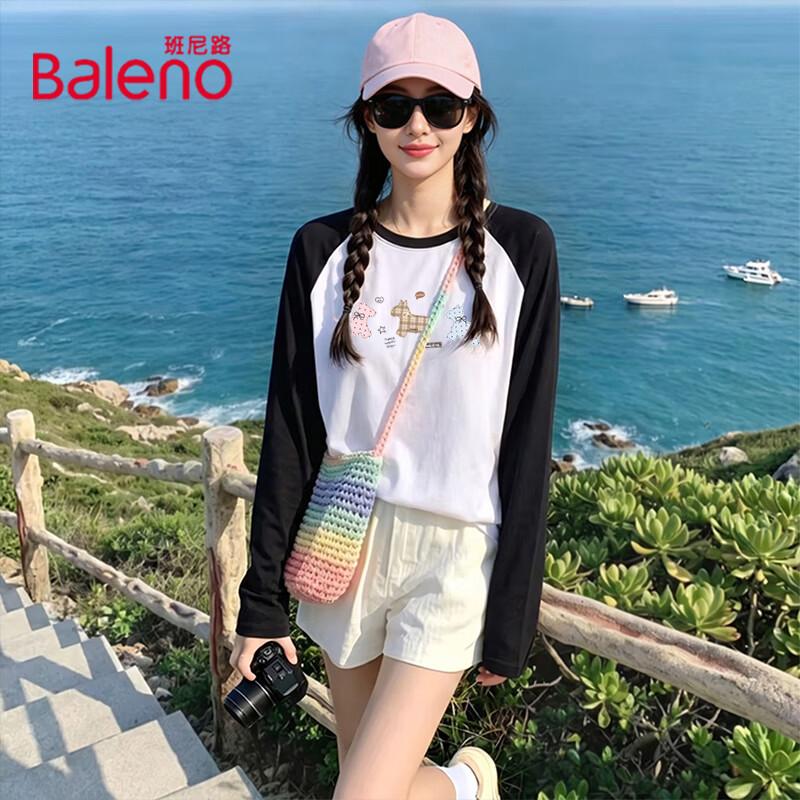 Baleno Women's Contrast Raglan Long Sleeve T-Shirt