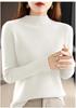 Women's High Neck Slim Fit Wool Sweater - Stylish, Thick, Versatile Long Sleeve Knitwear for Autumn and Winter