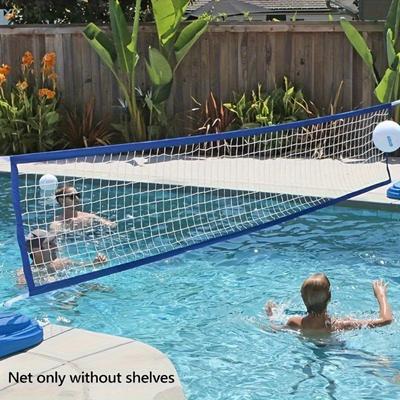 Family Size Swimming Pool Volleyball Net Durable PE Construction Sturdy Stable Design Suitable for Beach Backyard Poolside Games