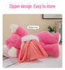 Strawberry Hugging Pig & Little Bear Plush Toy Blanket – Dual-use Nap & Travel Comfort for Kids