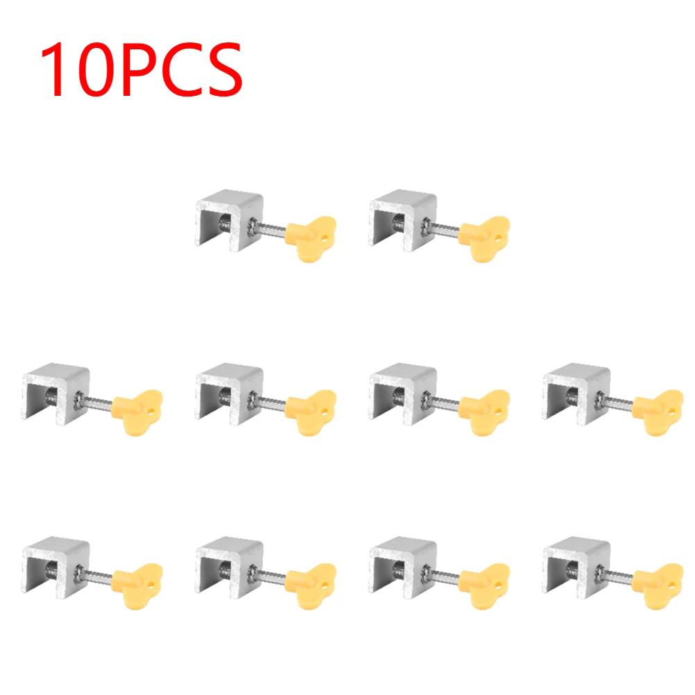 1-10Pcs Aluminum Alloy Window Security Lock Limit Sliding Door Windows Restrictor Child Safety Anti-theft Household Improvement