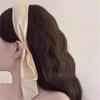 Korean Style Bow Headband Solid Color Hair Hoop Vintage Ribbon Hair Band  Headwear