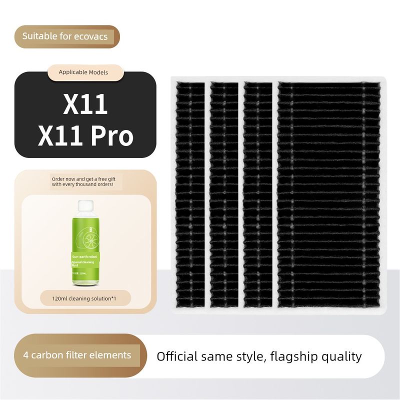 Suitable for Ecovacs X11 Sweeping Robot Accessories Pro Side Brush Roller Brush Filter Mop Dust Bag Cleaning Fluid Consumables