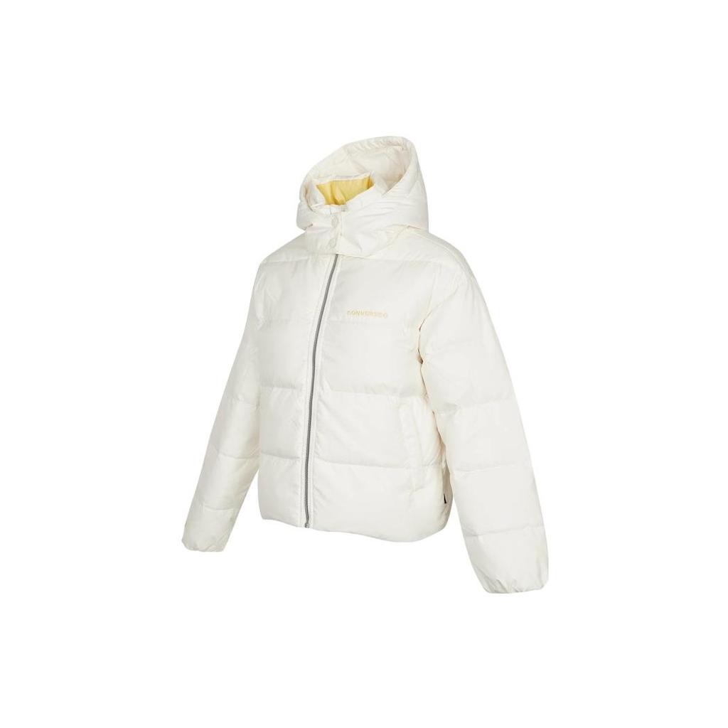(WMNS) Converse Short Down Textile Jacket Asia Sizing 'White' Women's 10021998-A02