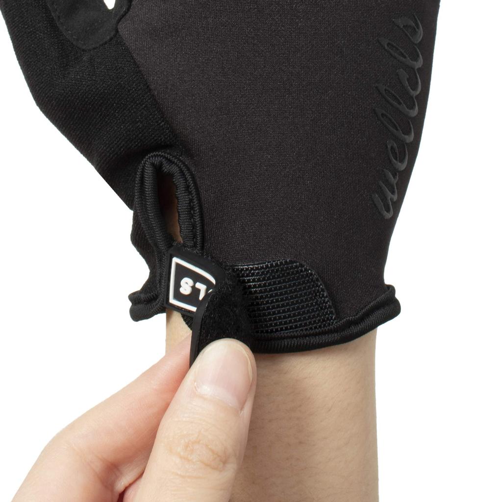 Wellcls Cycling Full Bicycle Gloves for Men and Unisex for Cycling and Road Bikes Size Gloves, Finger, Women, (Black, M)