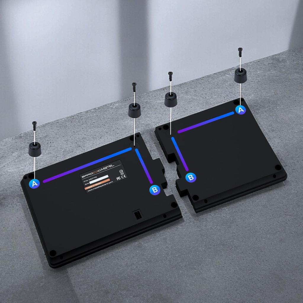 BAROCCO MiSTEL MD770 RGB BT Red Split or Bluetooth 85 PBT Yellow MX Cherry RGB Macro Hz Polling and Media Key Support Japanese Distributor (English