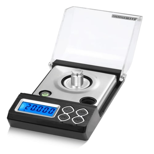 Digital Scale, 0.001g Digital Counting Carat Scale, 20g, 30g, 50g, 0.001g Precision Portable Electronic Jewelry Scale, Gold Germ Pharmaceutical Balanc