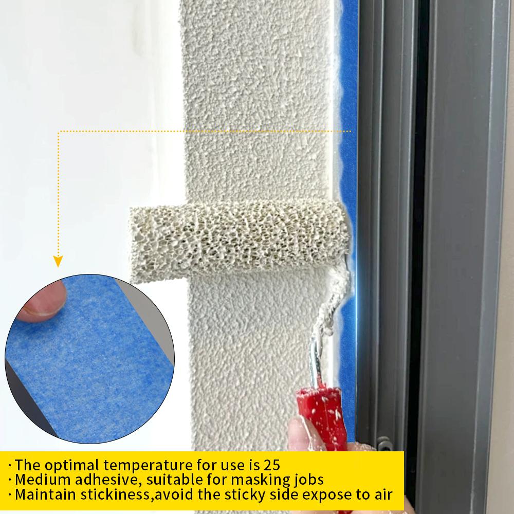 10/20/50m Blue Painters Tape for Painting Edges Trim Ceilings - Masking for DIY Paint Projects - Residue-Free Paint TapePinstriping Tape 3