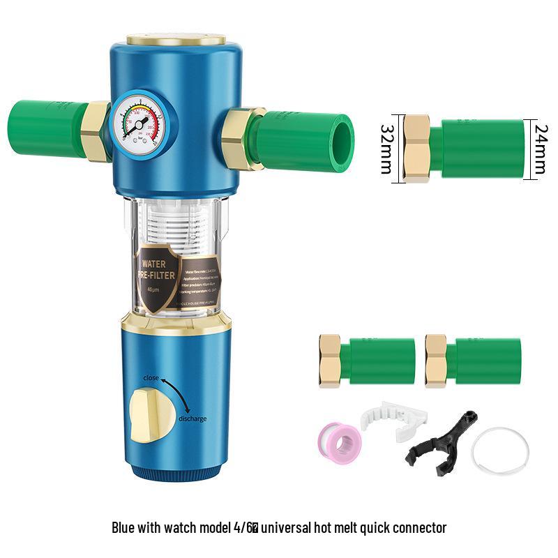 Purificator de apă universal cu pre-filtru și spălare inversă centrală pentru uz casnic