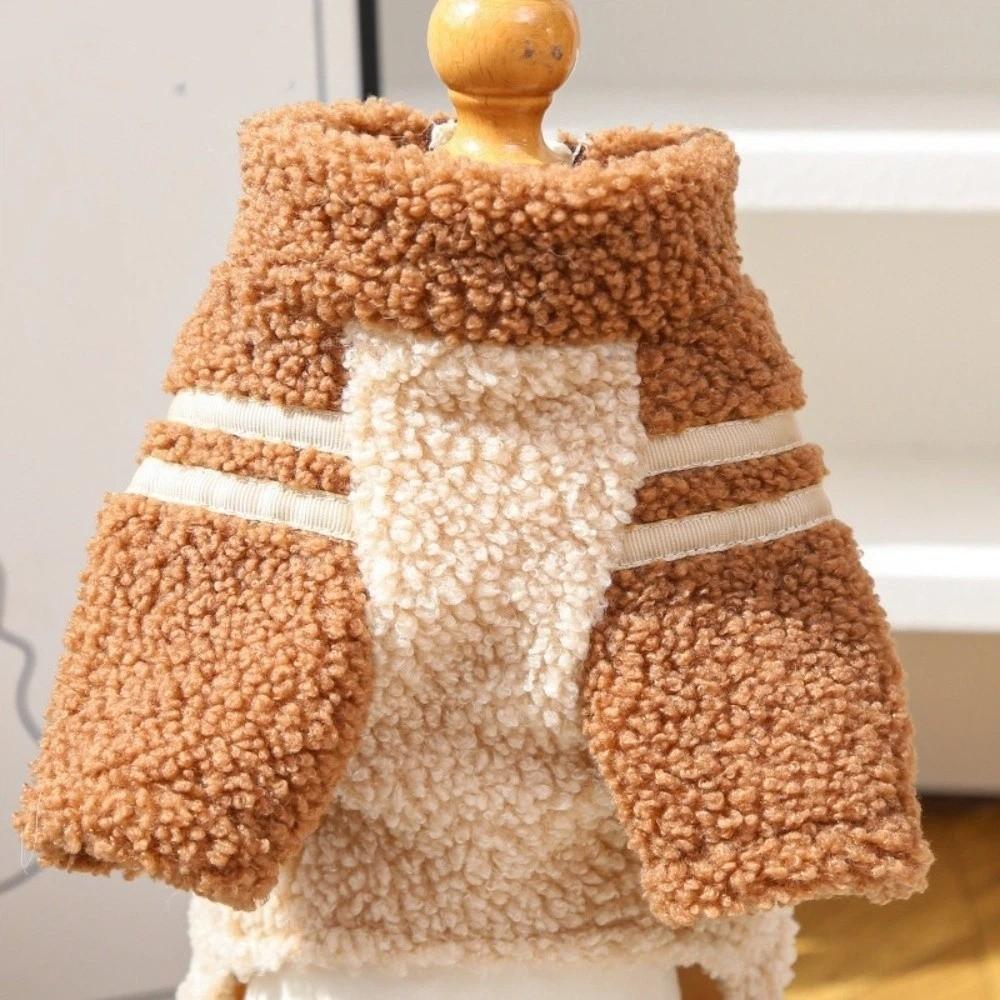 Warm Winter Dog Clothes Thickened Plush Dog Jumpsuits Stylish Pet Cotton Coat  Daily Walk