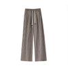 Vertical Woolen Pants Children's High-waisted Straight-leg Pants Retro Casual Mopping Trousers Narrow Version Lazy and Drape Wide-leg Pants