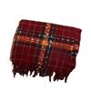 New Christmas atmosphere red plaid scarf women's winter versatile warm thickened student scarf tide