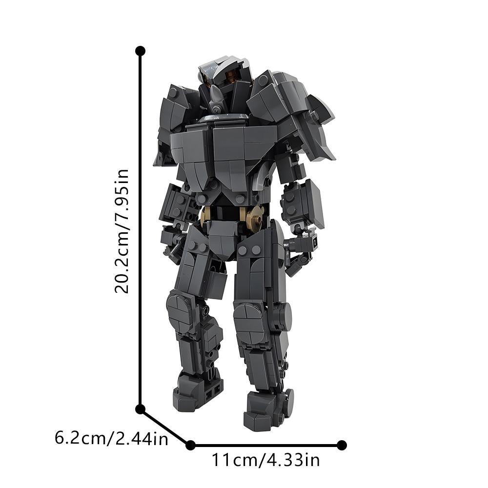 

MOC X-01 Power Armor Model Building Blocks Fallouted Game Armor High-Tech Fighting Mecha Robot Brick Toys Adult Gift PDF instruction