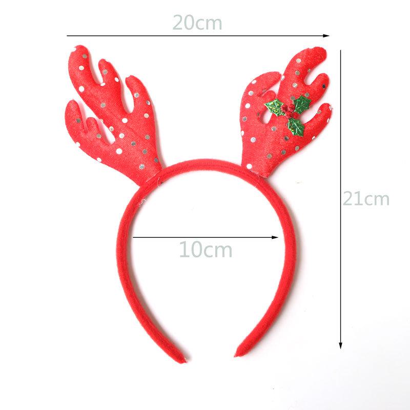 Christmas Headband: Santa, Snowman & Reindeer Antlers for Kids' Party