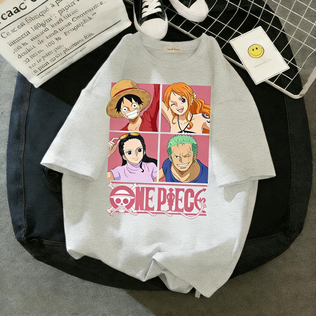 Unisex Anime Graphic T Shirt Unisex Women Printed One Piece Short Sleeve Tee Parentchild Clothing Loose Casual Top Summer 2026 Y2k