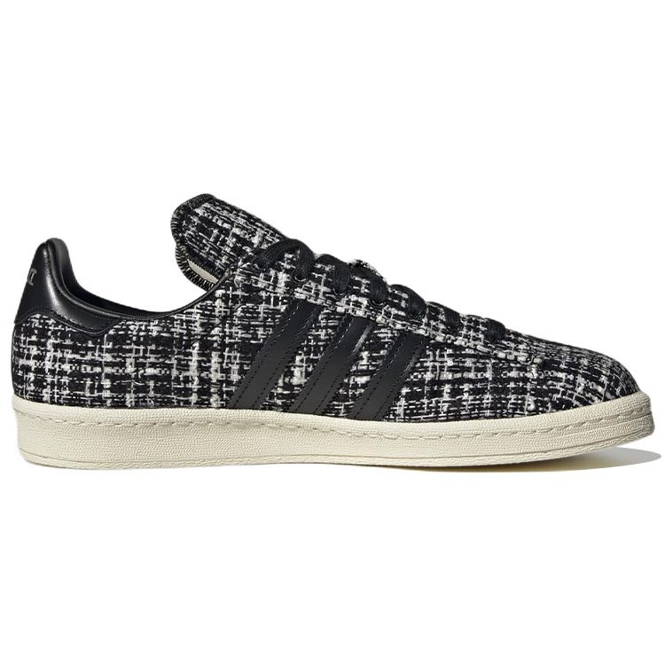 INVINCIBLE X DayZ X Adidas Campus Black Tweed Unisex Sneakers Core-Black Cream-White HP2821