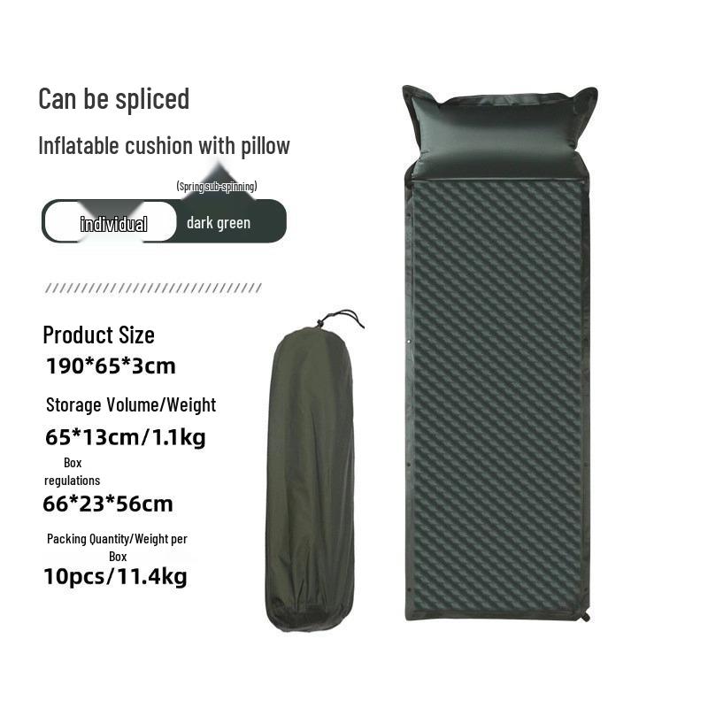 Portable Thickened Automatic Inflatable Camping Pad for Outdoor, Travel, and Home Use