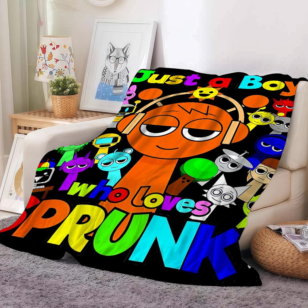 Game Sprunki Incredibox Blanket Soft and Skin Friendly For Couch Bed Napping Bedspread All Seasons Comforter