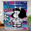 Kitchen Curtains for Bedroom Mafaldas Living Room Curtain Home Interior Curtains 2 Pieces Halloween Decoration Shades Partition