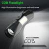 Powerful Mini LED Flashlight COB XPE Zoom Torch Built-in Battery USB Rechargeable with Pen Clip for Outdoor Camping Hiking Emergency Daily Use Light