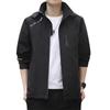 Frühlings- und Herbst-Vielseitigkeitsjacke für Herren und Damen, lässige Outdoor-Jacke für Jugendliche, weiß, Single-Punch-Jacke, mit Kapuze, abnehmbar