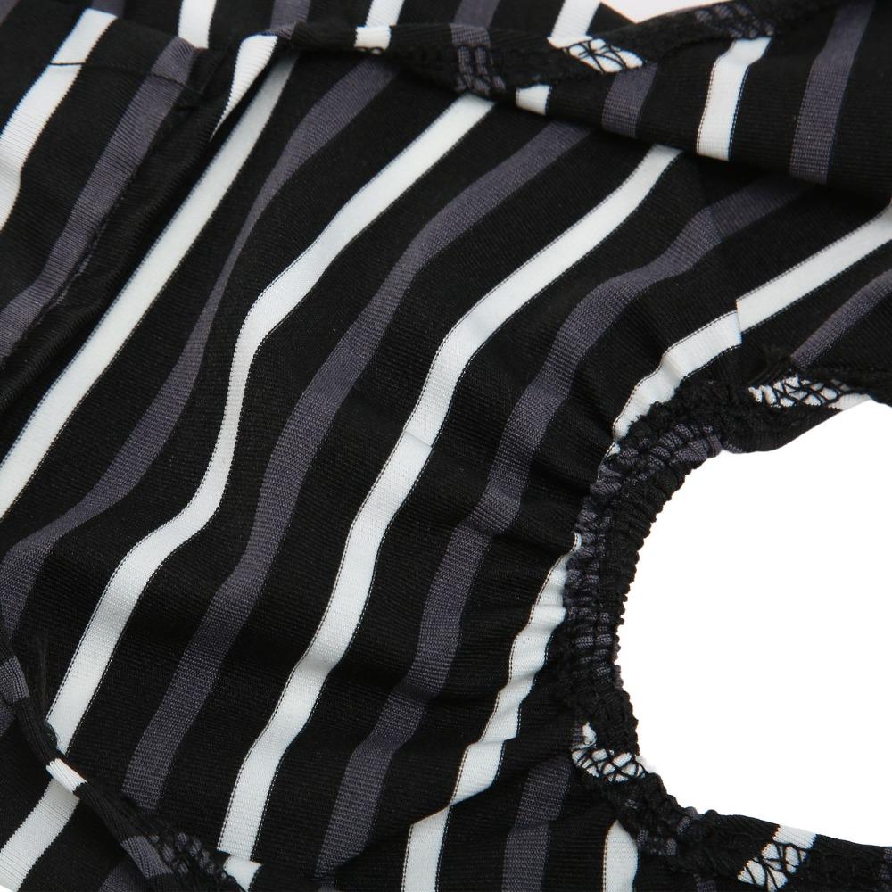 Light Weight Pet Jumpsuit Striped Print Cat Home Wear Pet Loungewear  Small Breed Use