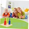 Milisten Color & Shape Sorting Toy Wooden Geometric Stacker Fine Motor Skills & Color Recognition Learning Toy for Toddlers 1+ Year