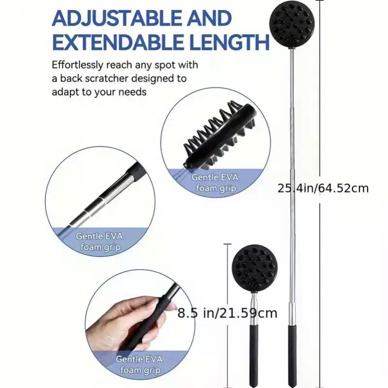 Telescopic Back Scratcher Scratching Backscratcher Massager Kit Back Scraper Extendable Telescoping Itch Health