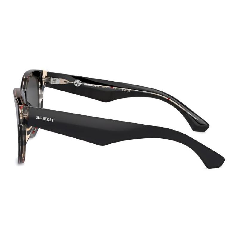 Burberry temple logo square sunglasses women's black