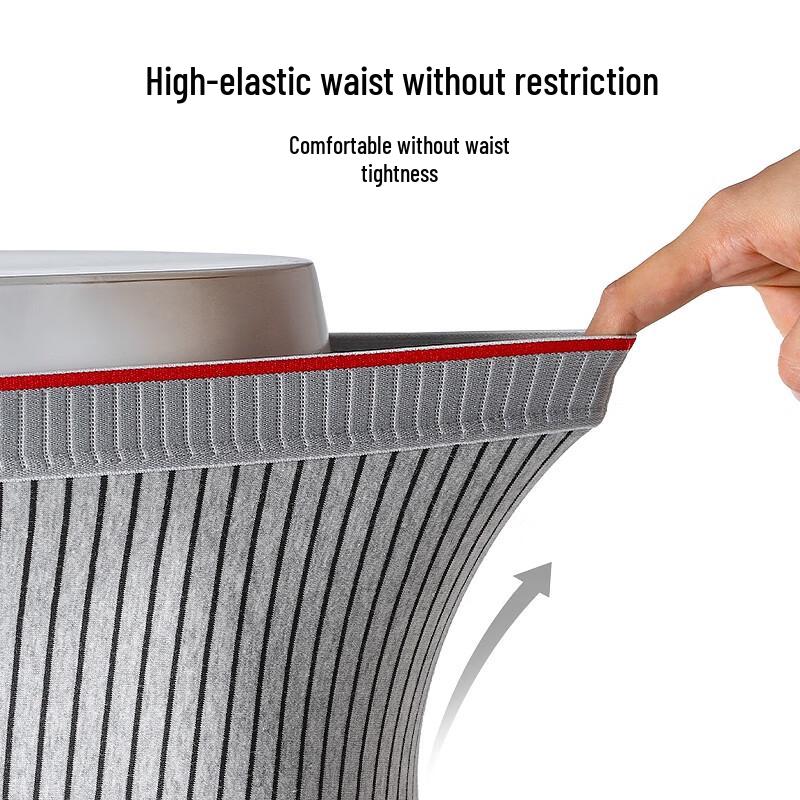 Men's Baobao Cotton Antibacterial Boxer Briefs 4-Pack